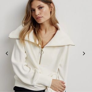 Varley Off-White Cowl Neck Sweater